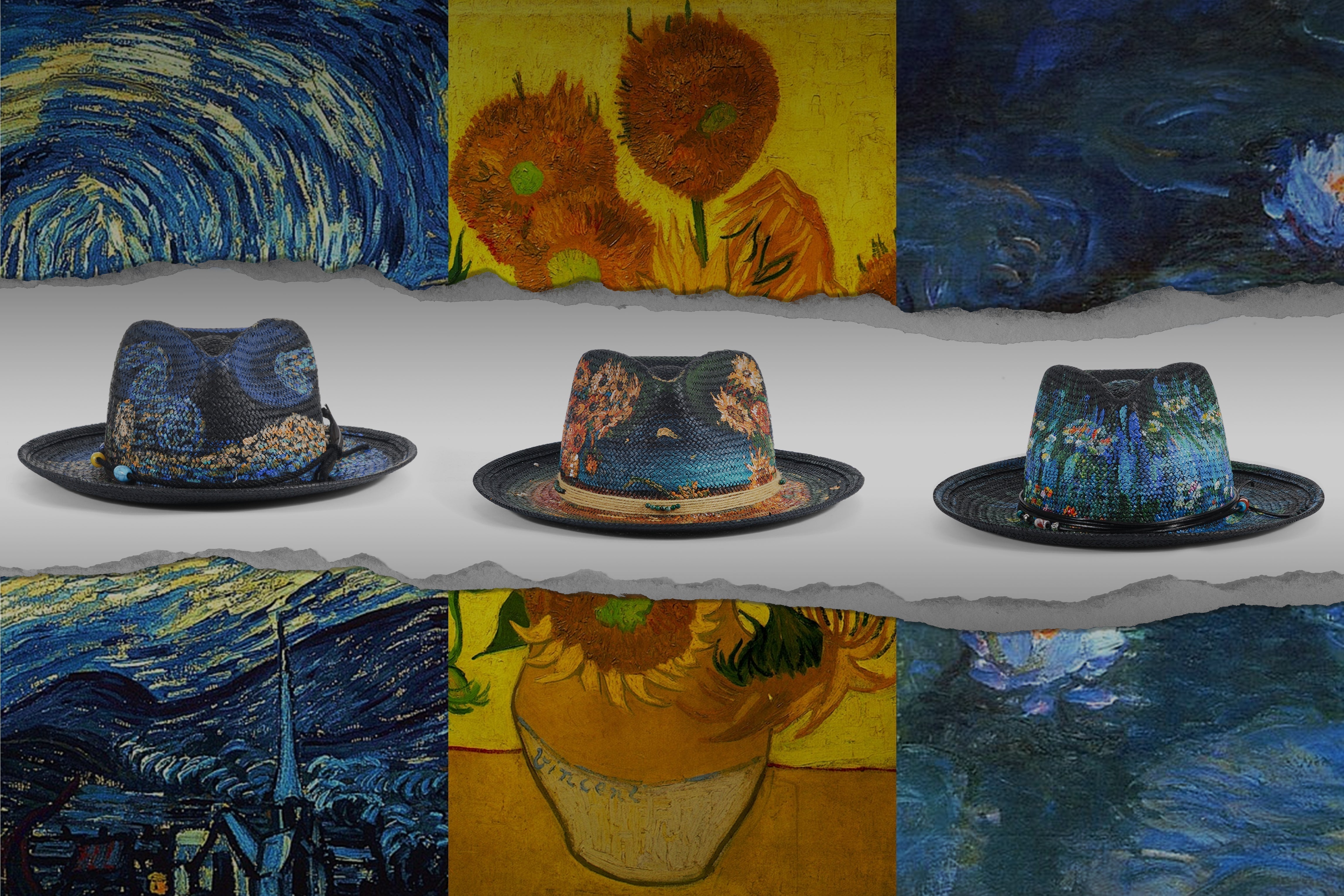 Hand painted “starry night” hat Starry Night Cap – Be Your Happy Place Activewear main image 3