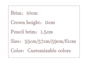 OEM/ODM-Pencil Brim Hat(MOQ: 5 Units)