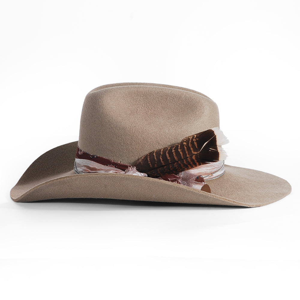 OTRHATS-Cowboy-Wool-Khaki-Pioneer-feather