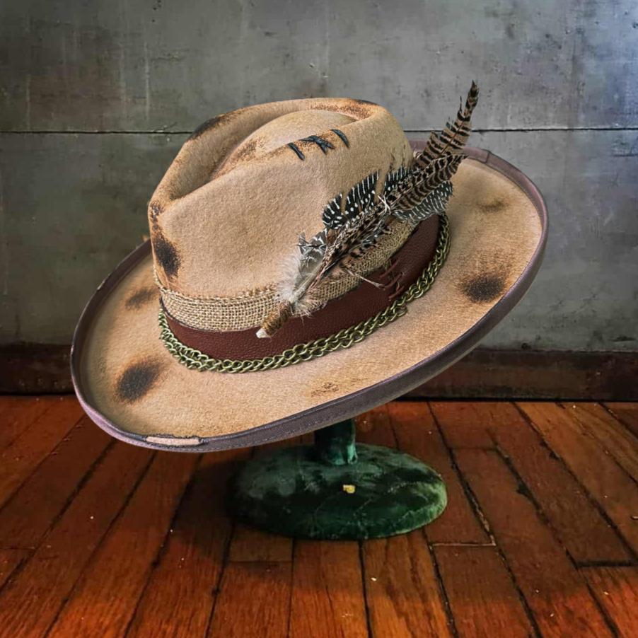 OTRHATS-Fedora-Felt-Khaki-Nomad’s-Delight-focus