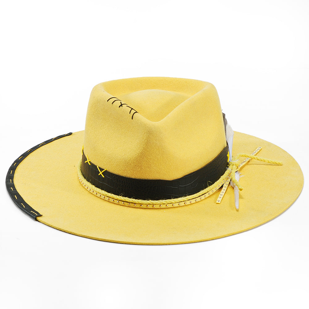 OTRHATS-Fedora-Felt-Yellow-Sunbeam-front