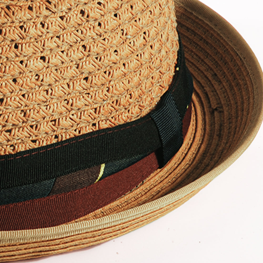 OTRHATS-Fedora-Straw-Khaki-PorkPie-Toyo-detail