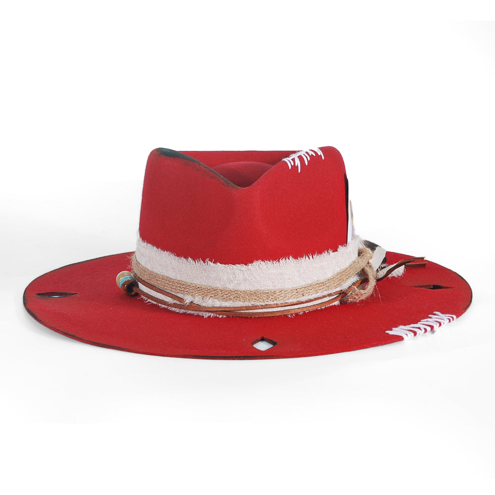 OTRHATS-Fedora-Wool-Red-Red-King-front