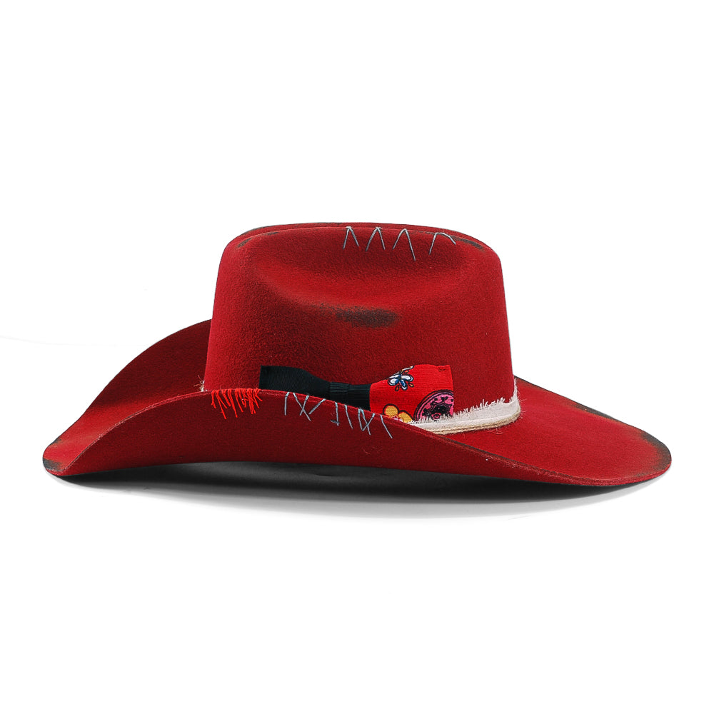 OTRHATS-cowboy-Wool-Red-Margarita-side